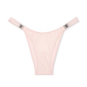 Victoria’s Secret Very Sexy Pink Scattered Shine Strap Brazilian Panty Sz L